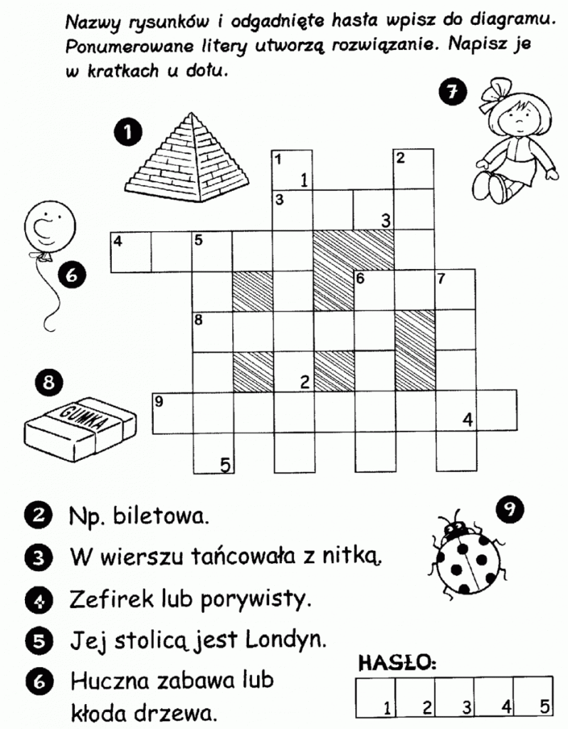 KRZYŻÓWKA - Szkoła Podstawowa im. Wł. Broniewskiego w Krzanowicach